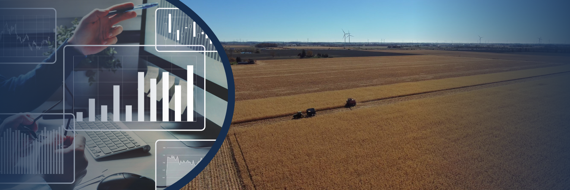 Landscape drone shot of Chatham-Kent.